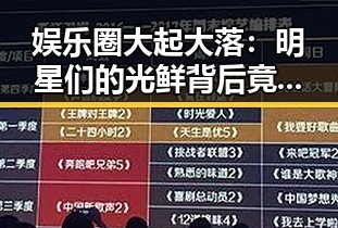 娱乐圈大起大落：明星们的光鲜背后竟如此反差 🌟🤯